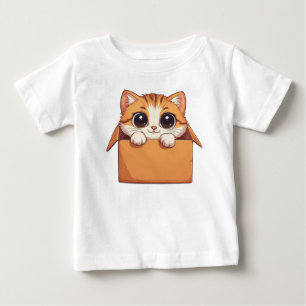 Schattig Cartoon Kitten Met Grote Ogen