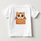 Schattig Cartoon Kitten Met Grote Ogen (Achterkant)