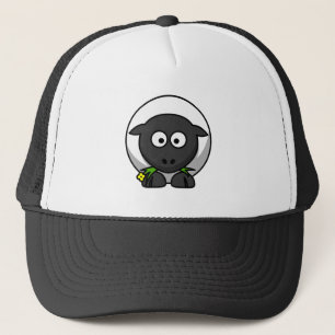 Schattig cartoon lammetje trucker pet