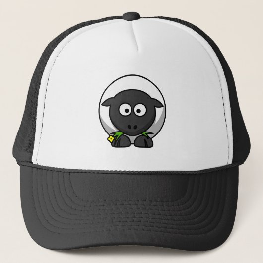 Schattig cartoon lammetje trucker pet (Voorkant)