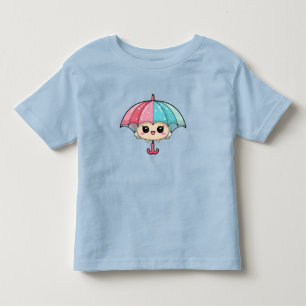 Schattig Cartoon Paraplu Karakter Kinder Shirts
