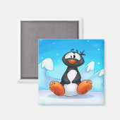 schattig cartoon pinguïn magneet (Voorkant / Achterkant)