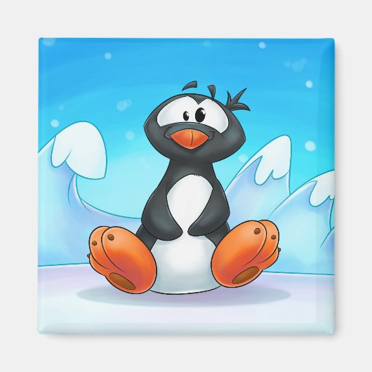 schattig cartoon pinguïn magneet (Voorkant)