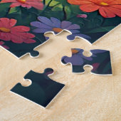 Schattig Cartoon Ree met Levendige Bloemen Legpuzzel (Zijkant)