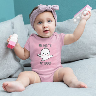 Schattig Cartoon Spookje, Kinderen 1e BOO Romper