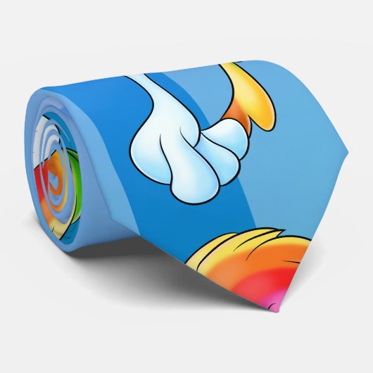 schattig cartoon stropdas (Opgerold)