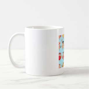 schattig cartoon uilenpatroon koffiemok