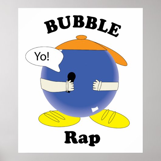 Schattig cartoonpersonage dat “Yo!” zegt Karakter Poster (Voorkant)