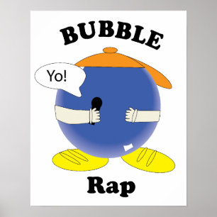 Schattig cartoonpersonage dat “Yo!” zegt Karakter Poster