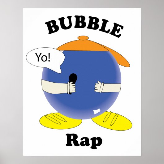 Schattig cartoonpersonage dat “Yo!” zegt Karakter Poster (Voorkant)