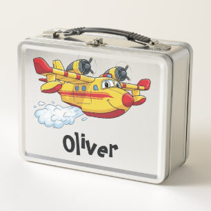 Schattig Cartoontje Brandbestrijdingsvliegtuig Spu
