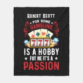 schattig casino-gokspelen, voeg een naam toe fleece deken (Voorkant)