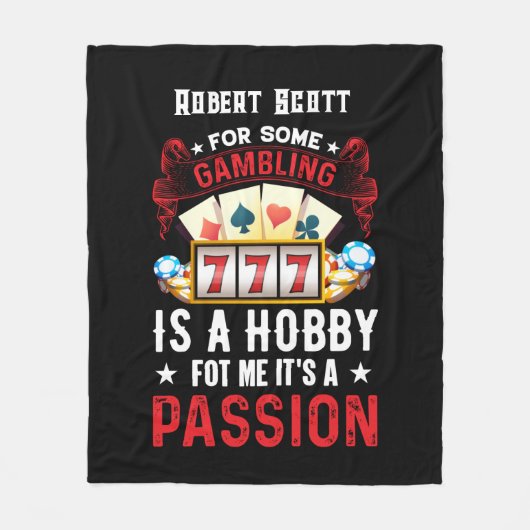 schattig casino-gokspelen, voeg een naam toe fleece deken (Voorkant)