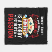 schattig casino-gokspelen, voeg een naam toe fleece deken (Voorkant (Horizontaal))