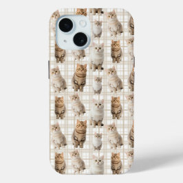 Schattig Cat iPhone 15 Telefoonhoesje iPhone 15 Case
