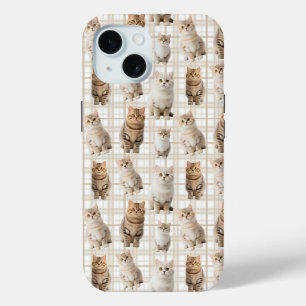 Schattig Cat iPhone 15 Telefoonhoesje Case