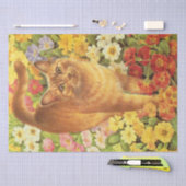 SCHATTIG CAT-PAINED WEEFSELPAPIER TISSUEPAPIER (Craft)