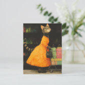 Schattig Cat Shopping Briefkaart (Staand voorkant)