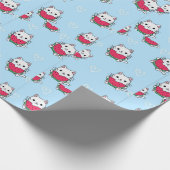Schattig Cat Wrapping Paper Perfect voor Pet Lover Cadeaupapier (Hoek)