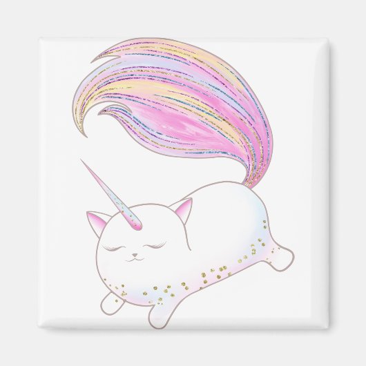 Schattig Caticorn Magneet (Voorkant)