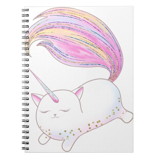 Schattig Caticorn Notitieboek (Voorkant)