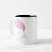 Schattig Caticorn Tweekleurige Koffiemok (Voorkant links)