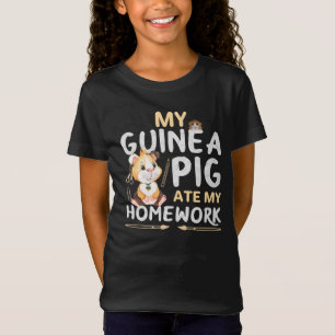 Schattig Cavia At Mijn Huiswerk Op T-shirt