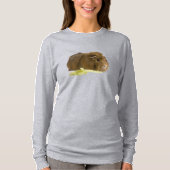 Schattig cavia eten selderij front back foto t-shirt (Voorkant)
