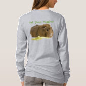 Schattig cavia eten selderij front back foto t-shirt (Achterkant)