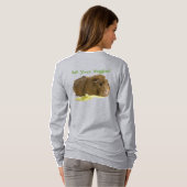 Schattig cavia eten selderij front back foto t-shirt (Achterkant volledig)