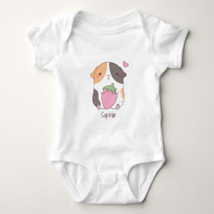 Schattig Cavia Knuffelt Aardbei Doodle Romper