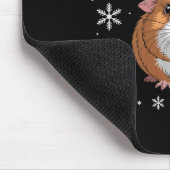 Schattig caviaatje met kerstmuts Kerst Premium Muismat (Hoek)