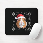 Schattig caviaatje met kerstmuts Kerst Premium Muismat (Met muis)