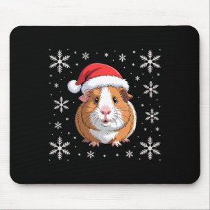 Schattig caviaatje met kerstmuts Kerst Premium Muismat