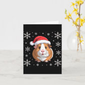 Schattig caviaatje met kerstmuts Kerstmis  Kaart (Gele Bloem)