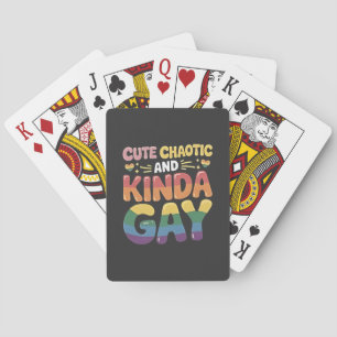 Schattig Chaotisch en Een Beetje Homoseksueel LGBT Pokerkaarten