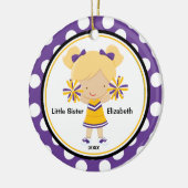 Schattig Cheerleader Zus Kerst Ornament (Links)