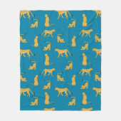 Schattig Cheetah tijgerpatroon schattige vlootsdek Fleece Deken (Voorkant)