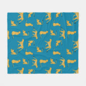 Schattig Cheetah tijgerpatroon schattige vlootsdek Fleece Deken (Voorkant (Horizontaal))