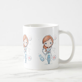 Schattig Chibi Dokter Bekerontwerp Koffiemok