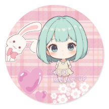 Schattig Chibi Groen Haar