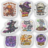 Schattig Chibi Halloween Cartoonesk Monster Sticker (Voorkant)