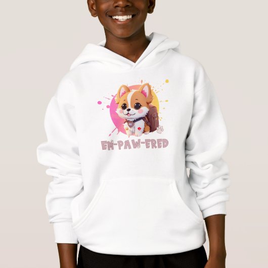 Schattig Chibi Kawaii Corgi Naam School Jaar op Te (Voorkant)