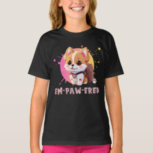 Schattig Chibi Kawaii Corgi Naam School Jaar op Te T-shirt