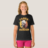 Schattig Chibi Kawaii Panda Naam School Jaar Op Te T-shirt (Voorkant volledig)