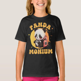 Schattig Chibi Kawaii Panda Naam School Jaar Op Te T-shirt