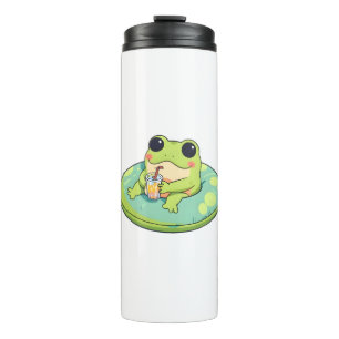 Schattig Chibi Kikker Zomer Zwembad Dag Limonade O Thermosbeker