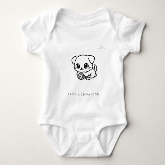 Schattig Chibi Kitten Speelt met Garendraad Minima Romper (Voorkant)