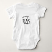 Schattig Chibi Kitten Speelt met Garendraad Minima Romper (Achterkant)