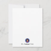 Schattig chibi-meisje platte kerstkaart (Achterkant)